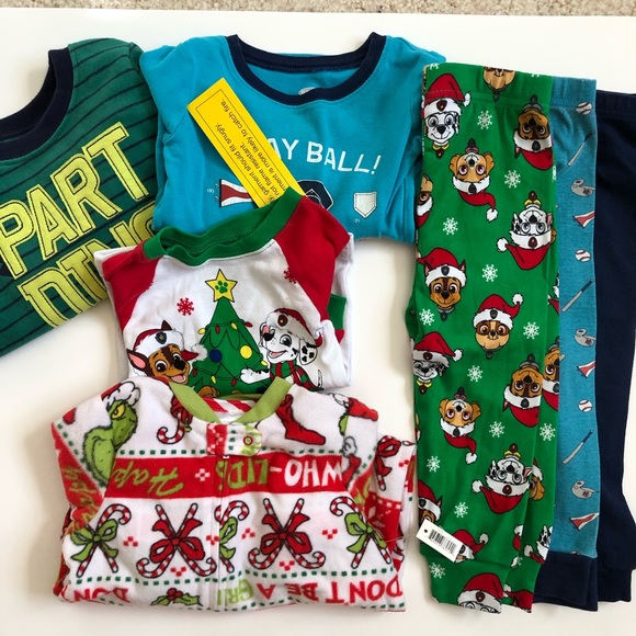 multiple Other - Boy's 18/24 & 2T 4 set Pajama Bundle NWT EUC & GUC
